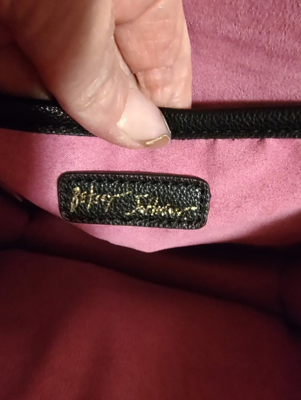 Betsey Johnson Black Leather Crossbody Saddle Bag - Picture 8 of 13